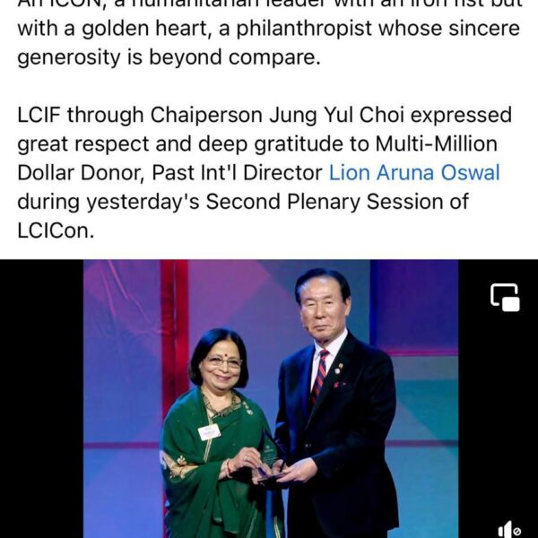 Dr Oswal with Jung Yul Choi, Chairperson, LCICon at the Second Planery Session of LCICon