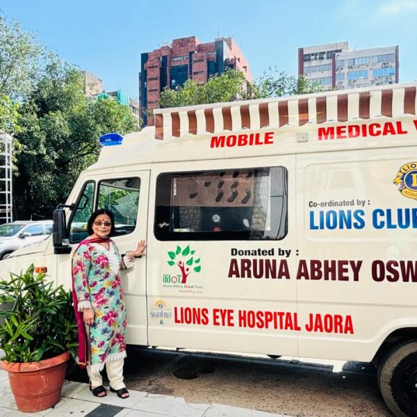 Inauguration of the Mobile Medical Van donated by Dr. Aruna Abhey Oswal to Lions Club, Jaora, Dist. Ratlam, MP on 18th August 2025