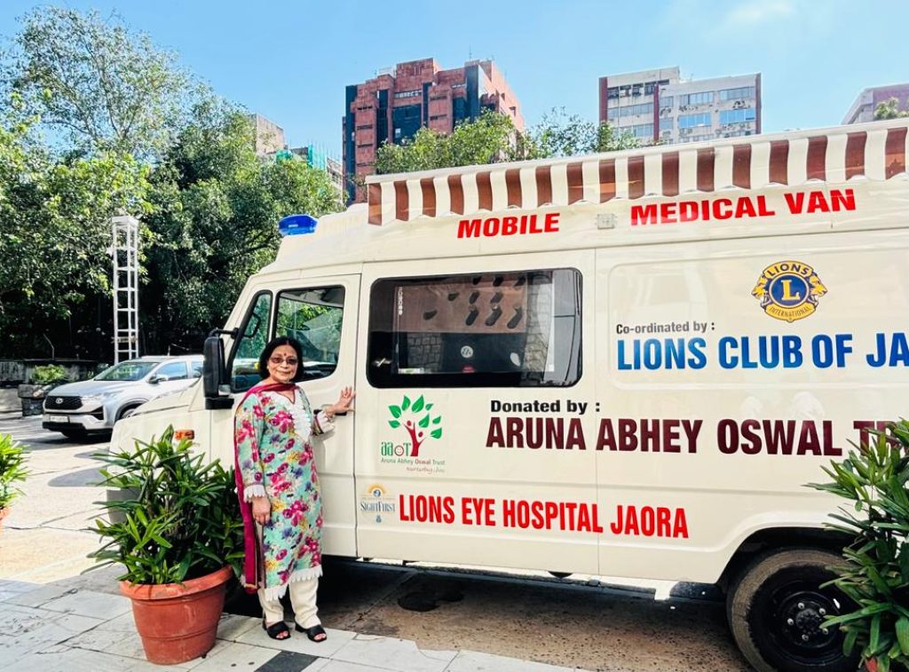 Inauguration of the Mobile Medical Van donated by Dr. Aruna Abhey Oswal to Lions Club, Jaora, Dist. Ratlam, MP on 18th August 2025